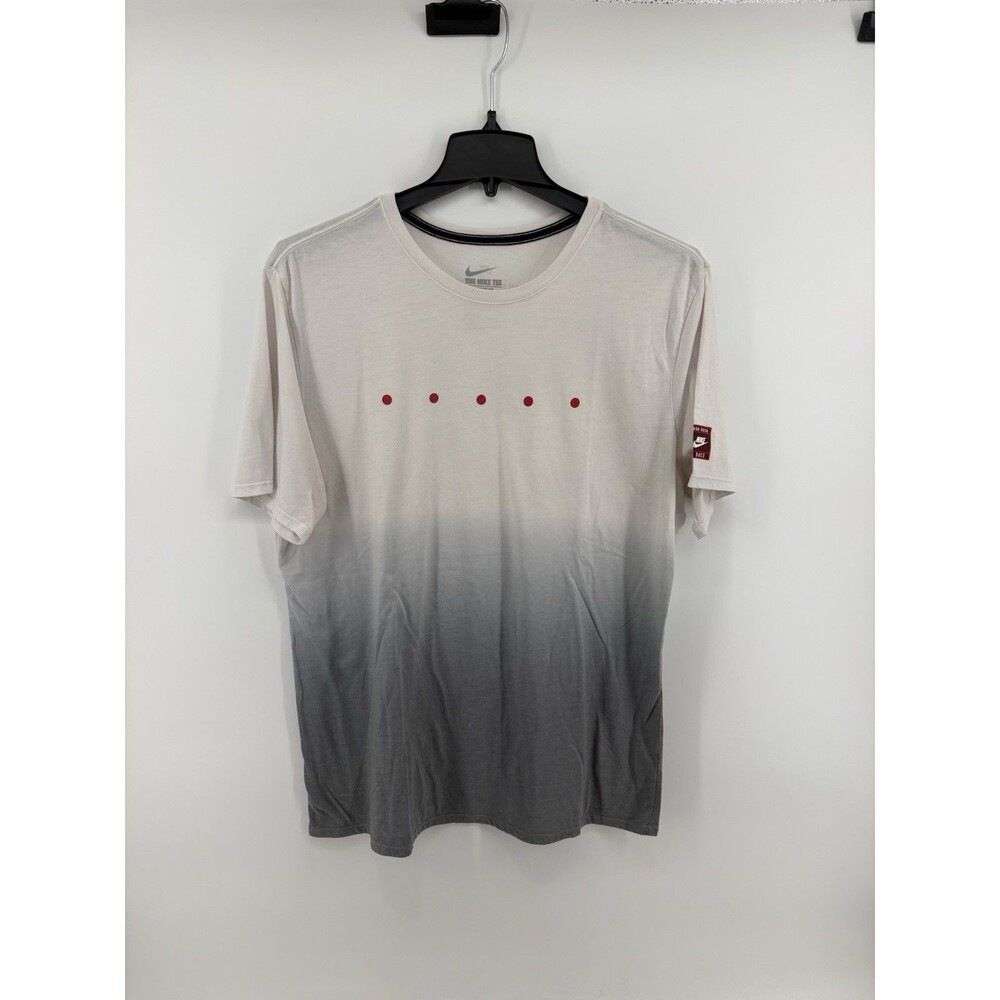 Nike Men’s Short Sleeve T-Shirt Nike Running Sportswear White To Gray Size XL